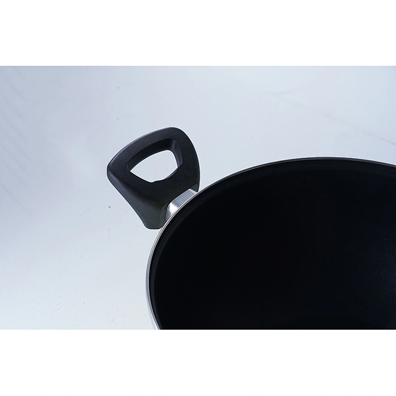 High temperature resistance big capacity green carbon steel enamel iron cooking pots for cooking with two handles