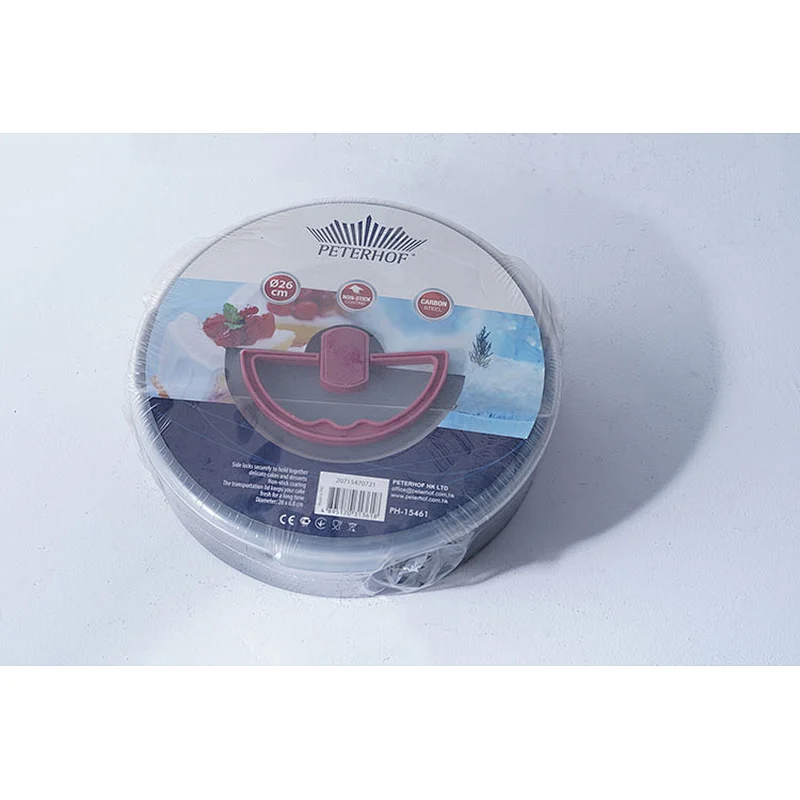 Custom portable design durable high temperature resistance carbon steel non stick coating cake mold tools round mould with lid