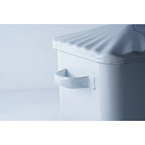 Custom durable big capacity white rectangular two side handle multi-functional carbon steel enamel coated tea with lid