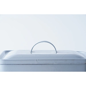 Hot sale OEM ODM multifunctional white rectangle large capacity carbon steel enamel water kettle with one side handle