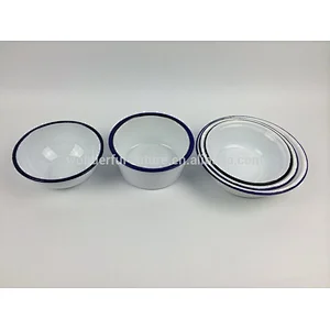 Enameled dishes,Enameled large plates,Carbon steel enameled bowl,Enameled cookware,Enameled tablewares