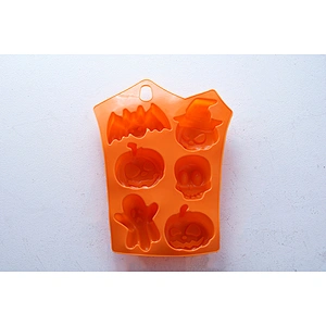 Hot sale orange Halloween style cartoon shape silicone ice chocolate pudding silicon mold for making cake decoration