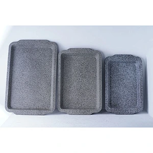 Wholesale household restaurant multiple sizes coloured oven bakeware carbon steel non stick coating baking tray set