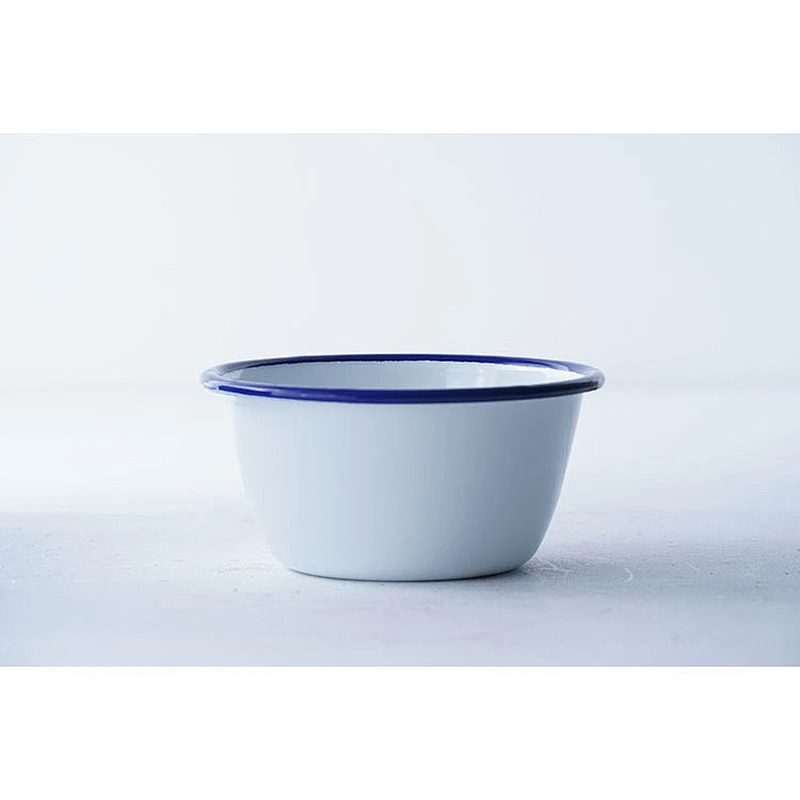 High quality cheap price OEM ODM classic design white carbon steel enamel soup rice salad bowls wholesale