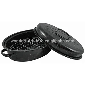 Enamel roast chicken pot ,Enamel roasting Pan , Enamel Oval Roaster , self basting oval roaster,Roast chicken machine,