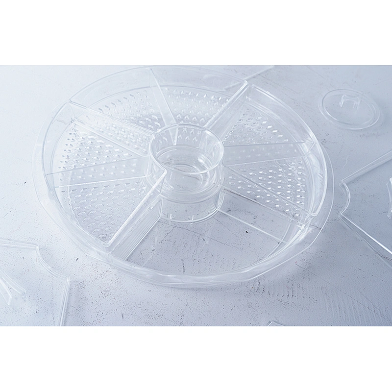 Hot sale household party decorative multifunction divided refrigerated chilled ice cream tray chiller tray refrigerator