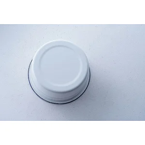 Professional tableware supplier hot sale OEM ODM big capacity white carbon steel enamel storage soup bowl