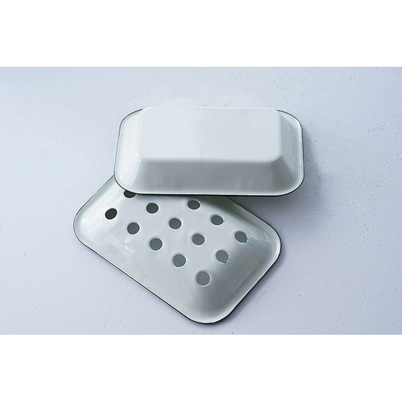 Wholesale accept custom brand good quality colorful carbon steel enamel soap holder soap box soap dish