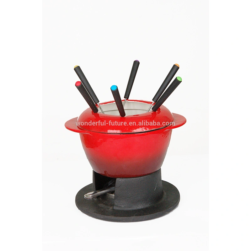 supply cast iron enamel stock pots Cast Iron Enamel Round Chafing Dish cast iron cheese fondue set