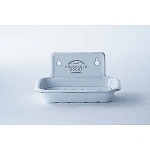 Wholesale OEM ODM good quality corrosion resistant white carbon steel enamel soap holder soap box soap dish
