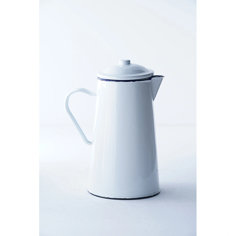Hot sale multiple sizes available custom color pattern carbon steel enamel coffee tea water kettle set with lids and handles