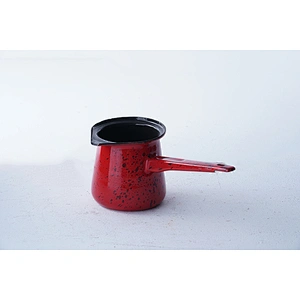 Wholesale red mini carbon steel enamel tea kettle insulated teapot with long handle for gift