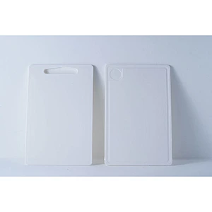 Wholesale high quality multiple classic design pure white rectangle plastic cutting board kitchen chopping board