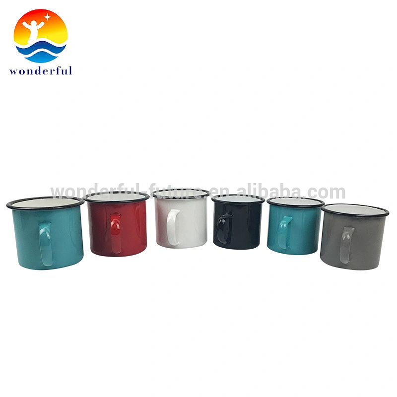 A high quality enamel cup has a variety of sizes and colors