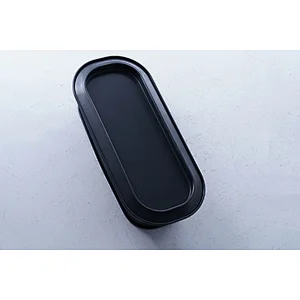 Hot sale accept custom brand black oval small carbon steel non stick coating bake tools mousse cake mold