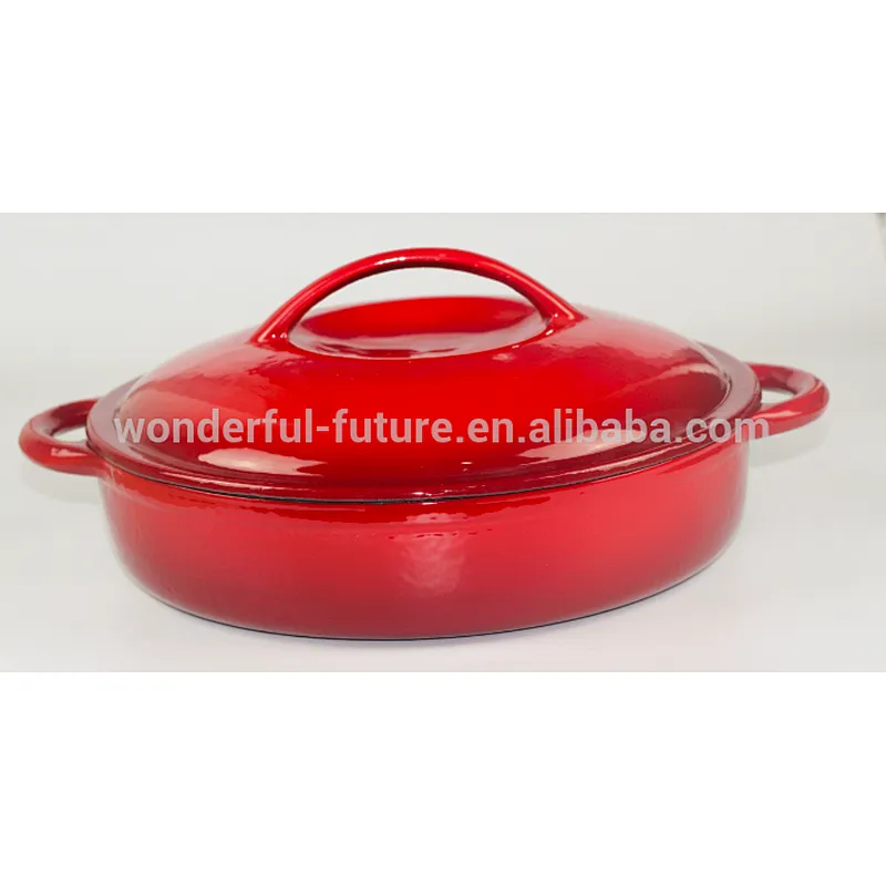 supply cast iron enamel stock pots Cast Iron Enamel Round Chafing Dish cast iron cheese fondue set