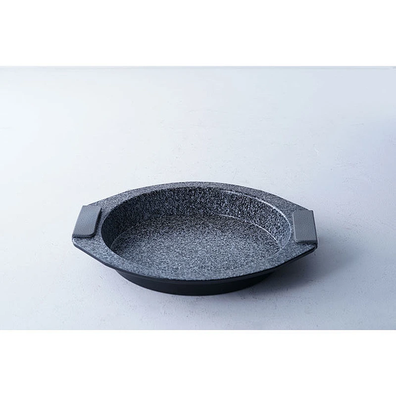 Household commercial round carbon steel non stick coating cake pan mould pie baking mold with two side handles