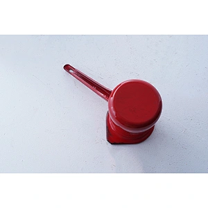 Wholesale red mini carbon steel enamel tea kettle insulated teapot with long handle for gift