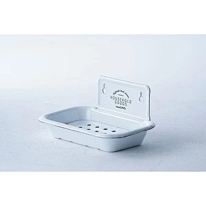 Wholesale OEM ODM good quality corrosion resistant white carbon steel enamel soap holder soap box soap dish