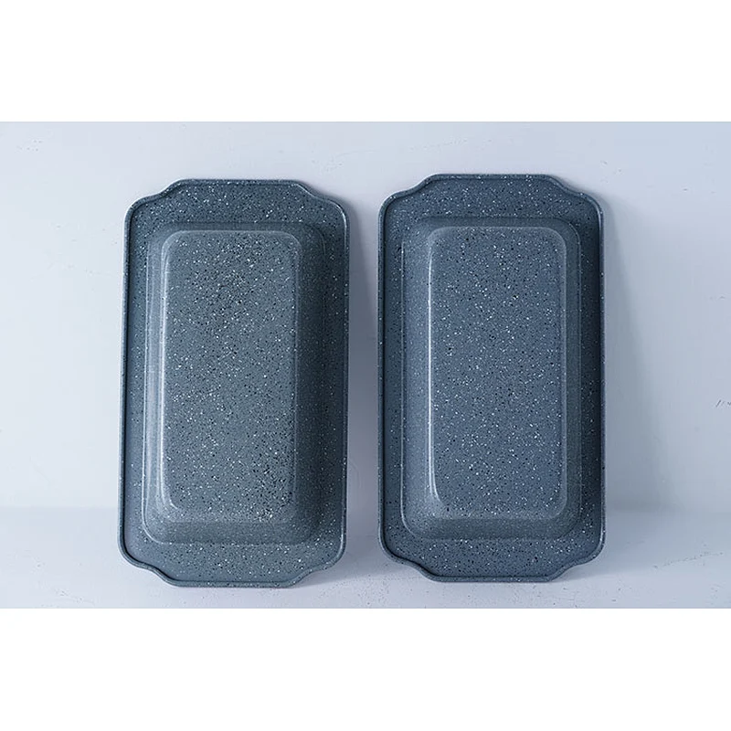 Hot sale good quality professional grey rectangular carbon steel bakeware non stick coating oven baking trays