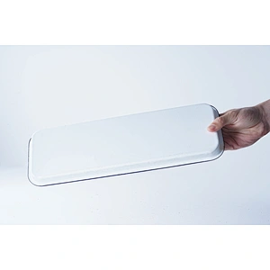 Wholesale high temperature big capacity white rectangular carbon steel enamel camping tray dishes plates