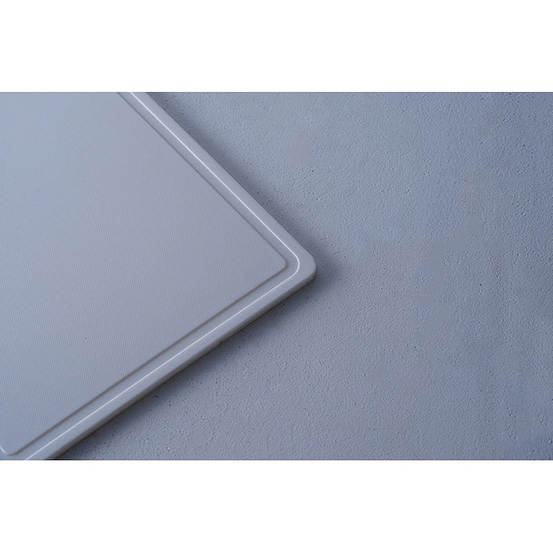 Wholesale high quality multiple classic design pure white rectangle plastic cutting board kitchen chopping board