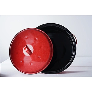 Accept customized design OEM ODM various colors durable enamel carbon steel cookware self basting roaster pot for cooking
