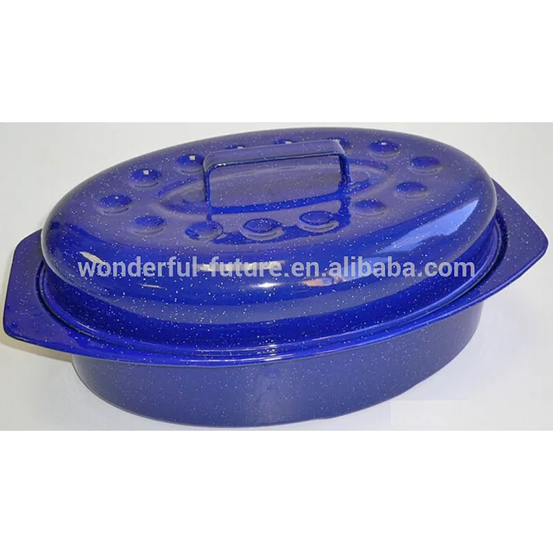 Enamel roast chicken pot ,Enamel roasting Pan , Enamel Oval Roaster , self basting oval roaster,Roast chicken machine,