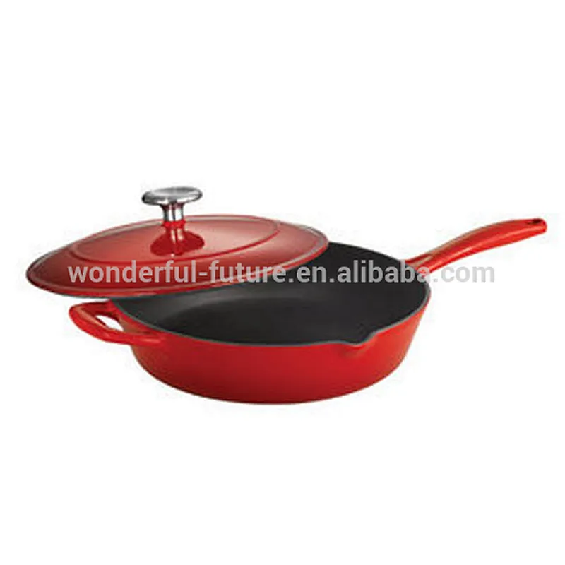 cast iron preseasoned fry pan,cast iron enamel round frying pan