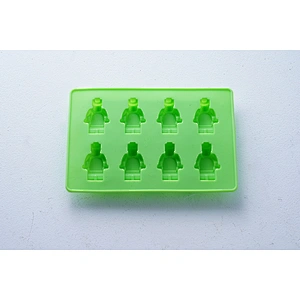 Wholesale safe material green robot shape children baking ice chocolate pudding 3d cake molds silicone moulds for cakes