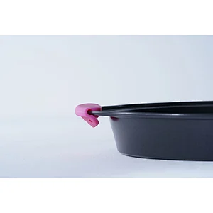 OEM ODM household small round hot carbon steel non stick coating cake tool baking mold pan with two side handles