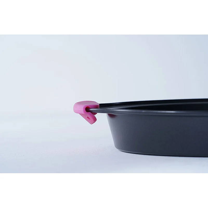 OEM ODM household small round hot carbon steel non stick coating cake tool baking mold pan with two side handles