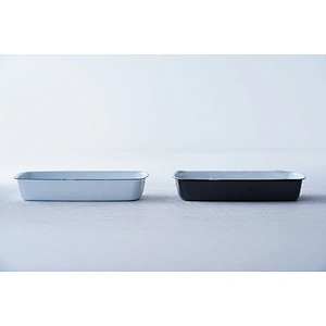 Hot sale concise classic rectangular white black bathroom carbon steel enamel soap holder soap box soap dish