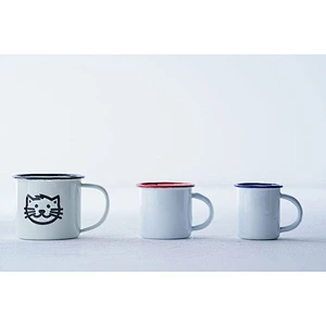 Hot sale OEM ODM cartoon printing body multiple design colorful frame metal carbon steel enamel coffee cup set