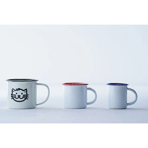 Hot sale OEM ODM cartoon printing body multiple design colorful frame metal carbon steel enamel coffee cup set