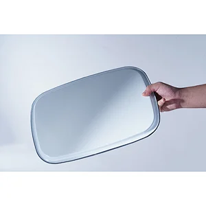 Wholesale cheap price durable big rectangular flat bottom white carbon steel enameled metal serving tray dishes plates