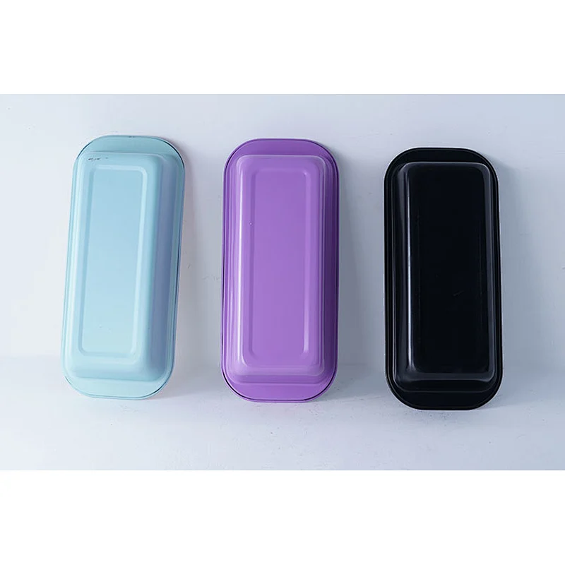 Colorful rectangle high temperature resistance non-stick carbon steel baking cake mold cheese pumpkin pie baking mold