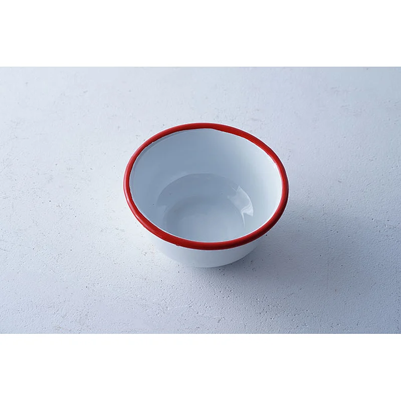 Wholesale OEM OEM cheap price household restaurant classic design white carbon steel enamel bowl