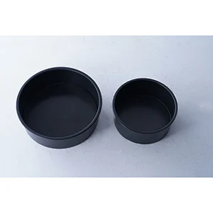 Wholesale professional bakery tools black round multiple sizes available heat resistant cake molds set for baking cakes
