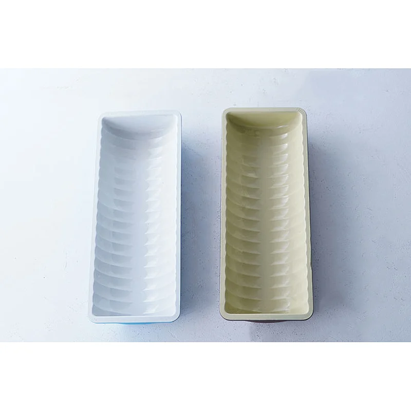 Professional colorful U shape half round long carbon steel non stick coating mousse cake mold baking tools