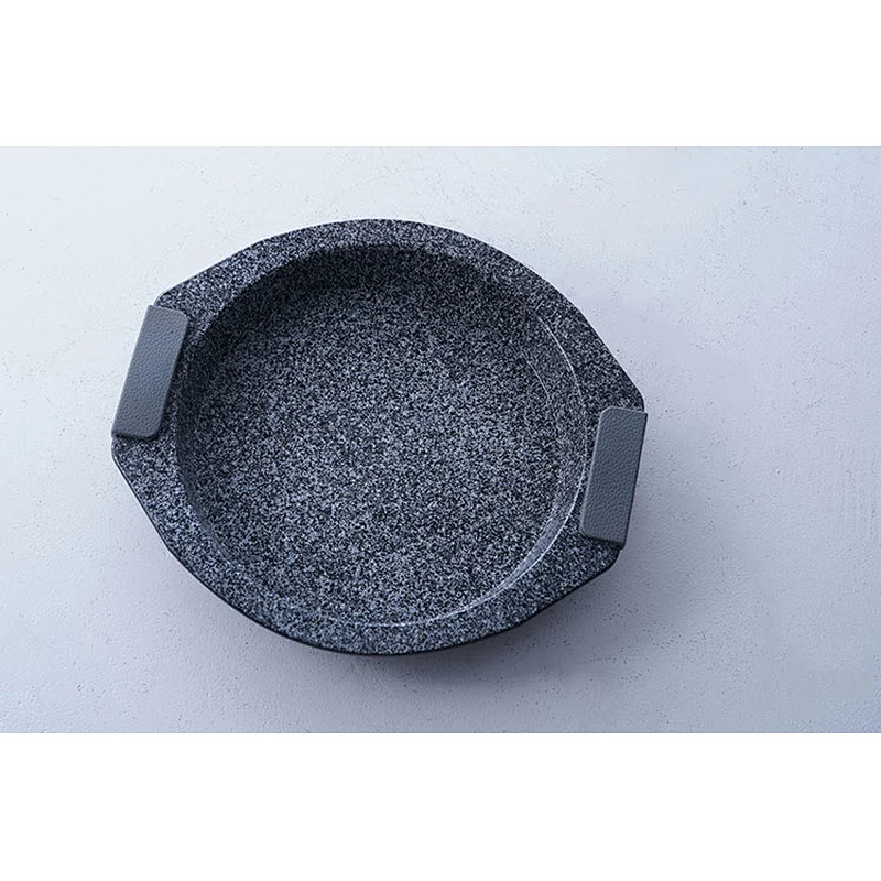 Household commercial round carbon steel non stick coating cake pan mould pie baking mold with two side handles