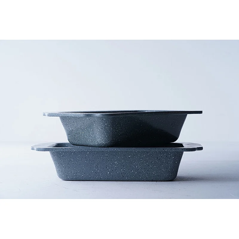 Hot sale good quality professional grey rectangular carbon steel bakeware non stick coating oven baking trays