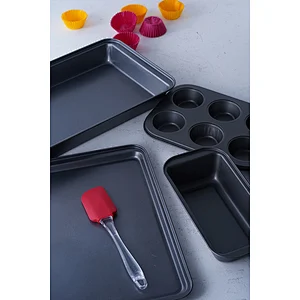 Practical household 4 kinds of shapes multifunction carbon steel non stick coating cake fondant mold bake tool set