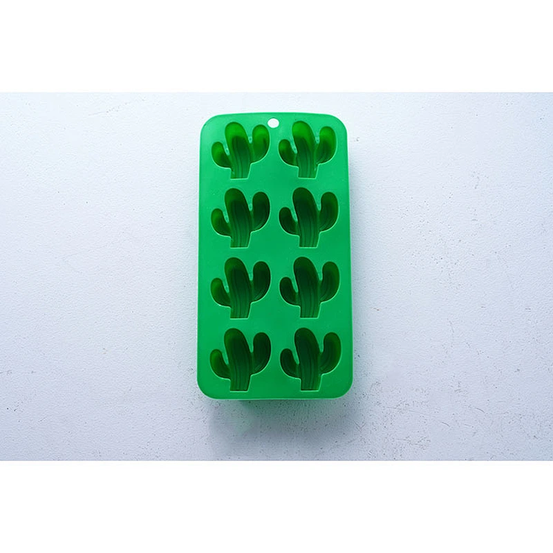 Wholesale high quality green cactus shape silicone ice chocolate pudding silicon cake molds 3d for cake decorating