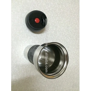Thermo-Trink becher Edelstahl, Stainless steel cup, auto cup, with silicone anti scald cup