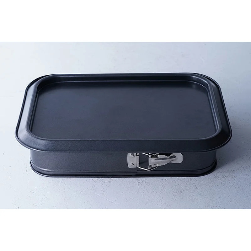 Wholesale OEM ODM professional rectangular black big capacity fruits chocolate party cake mold for bakery
