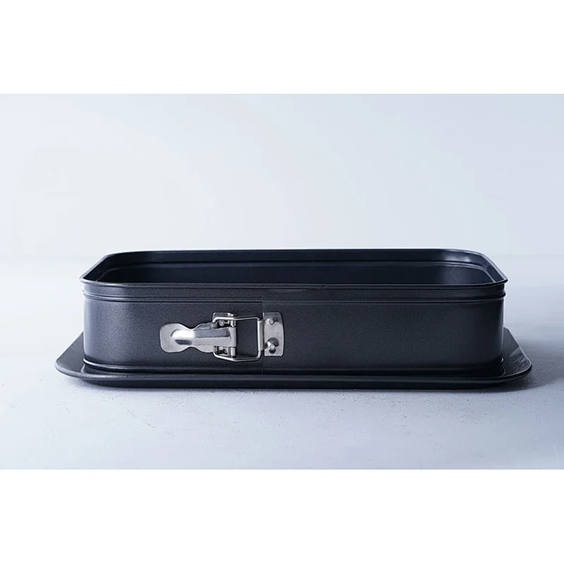 Wholesale OEM ODM professional rectangular black big capacity fruits chocolate party cake mold for bakery