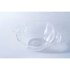 Wholesale multifunction tableware durable transparent salad dipping bowl snack serving bowl set