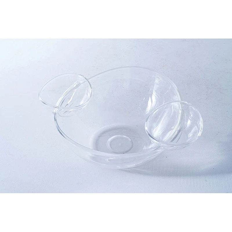 Wholesale multifunction tableware durable transparent salad dipping bowl snack serving bowl set