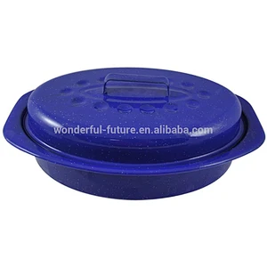 Enamel Coated Steel,Roasting Pan ,Enamel Oval Roaster , self basting oval roaster,Roast chicken machine,